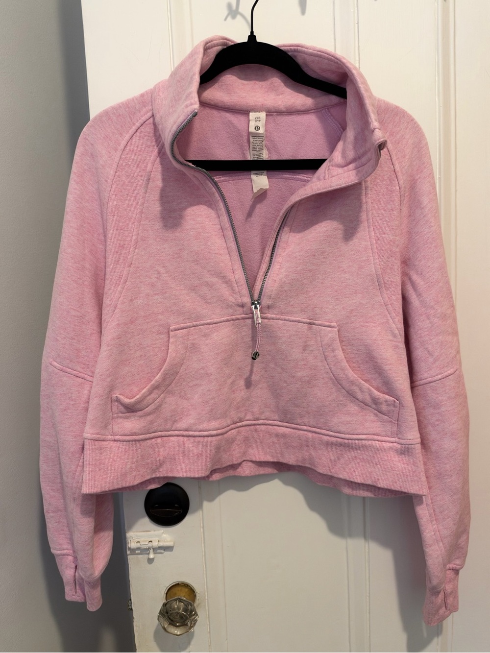 Lululemon Scuba Funnel Neck Half-Zip Sweatshirt in Pink XS/S